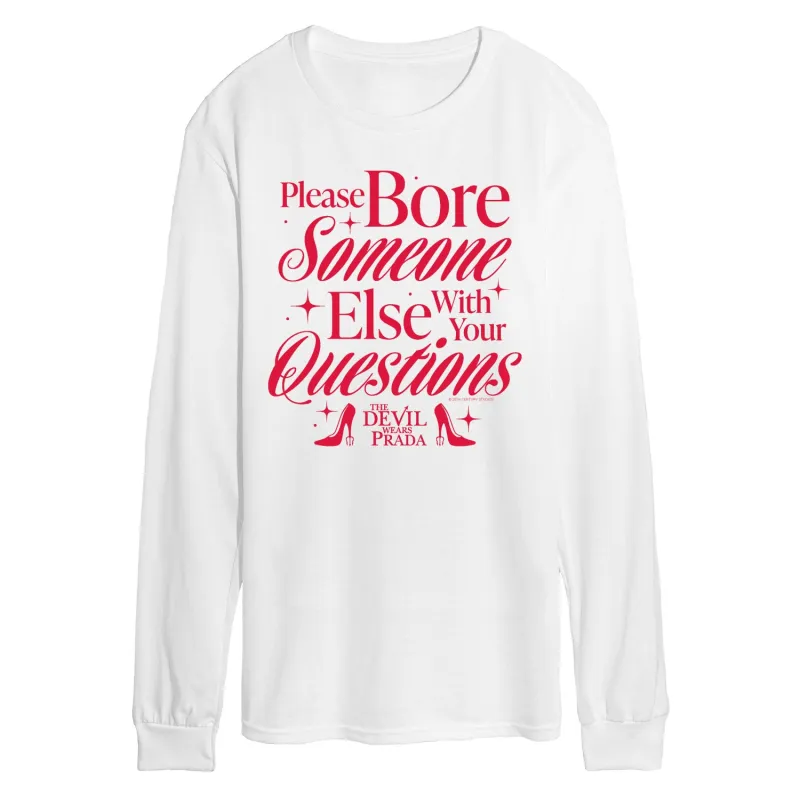 The Devil Wears Prada - Please Bore Someone Else - Men's Long Sleeve Graphic T-Shirt made by Zulily