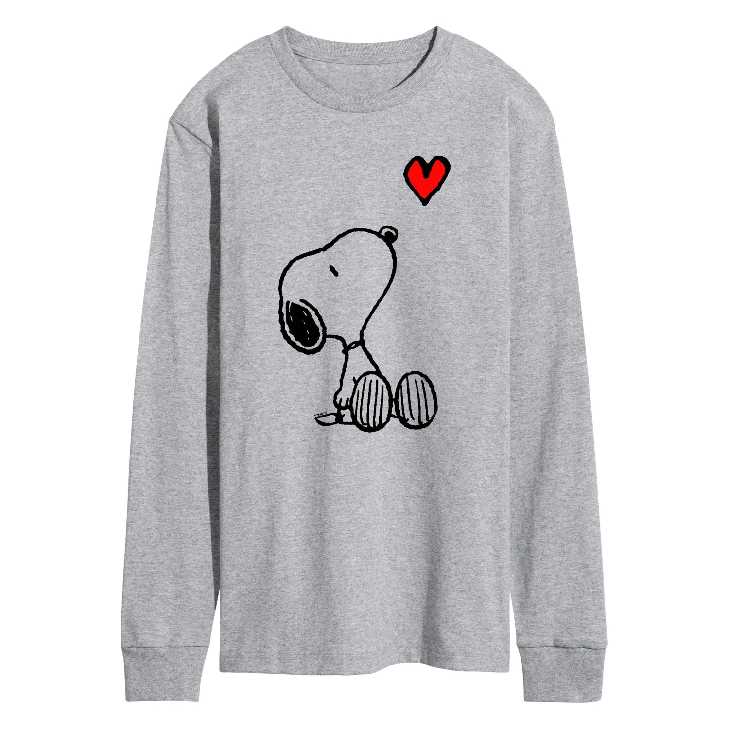 Peanuts - Snoopy Red Heart - Men's Long Sleeve Graphic T-Shirt sold by Zulily