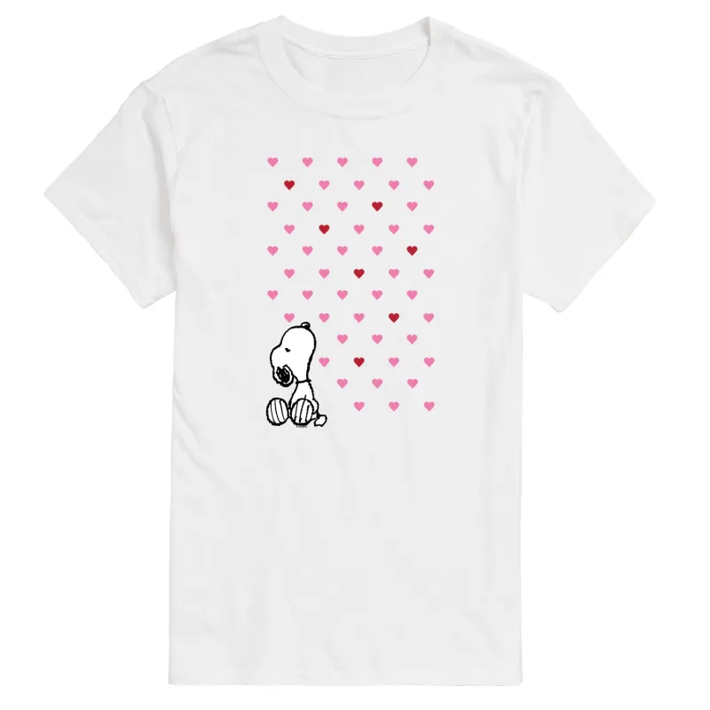 Peanuts - Snoopy Heart Grid - Men's Short Sleeve Graphic T-Shirt sold by Zulily