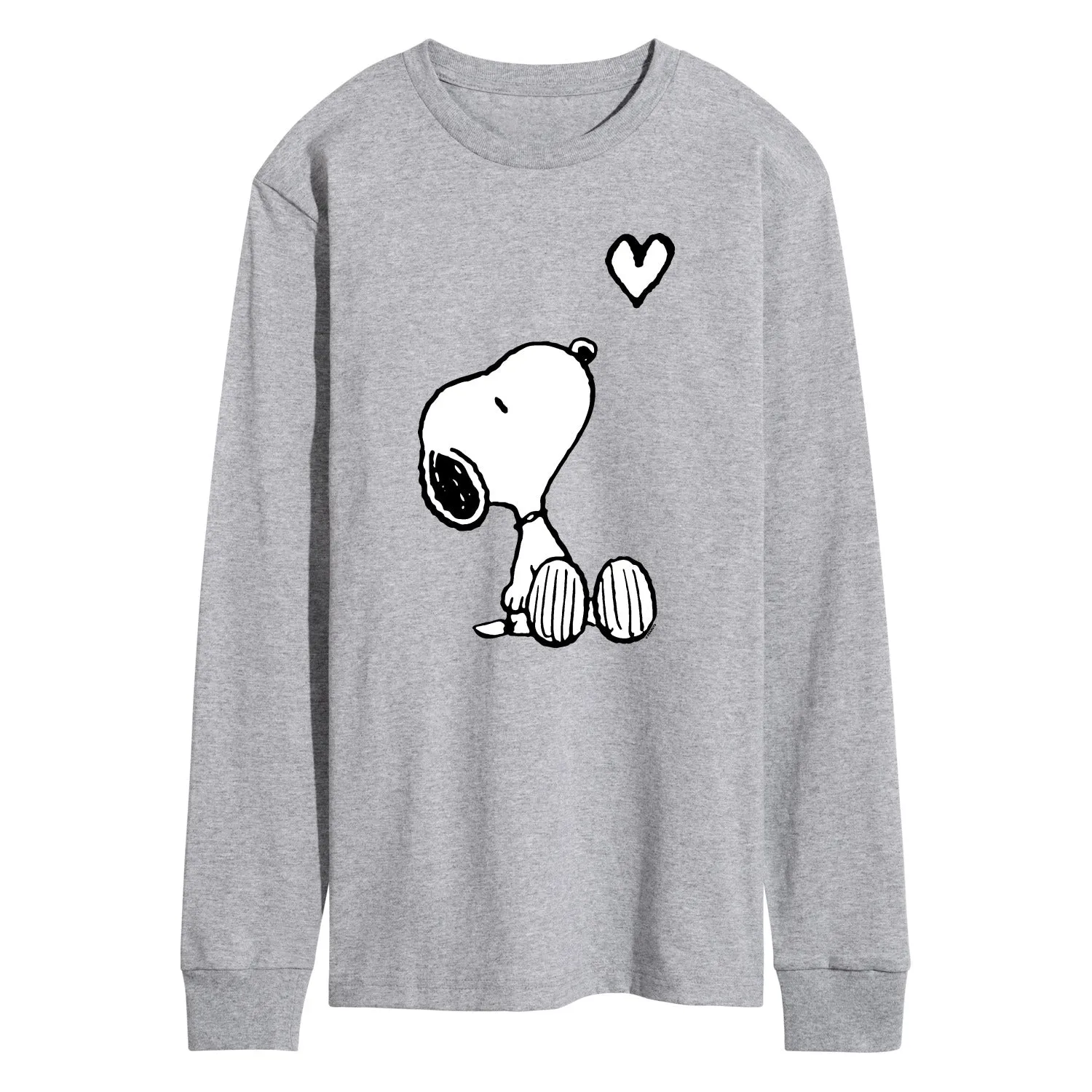 Peanuts - Snoopy White Heart - Men's Long Sleeve Graphic T-Shirt sold by Zulily product image thumbnail 2