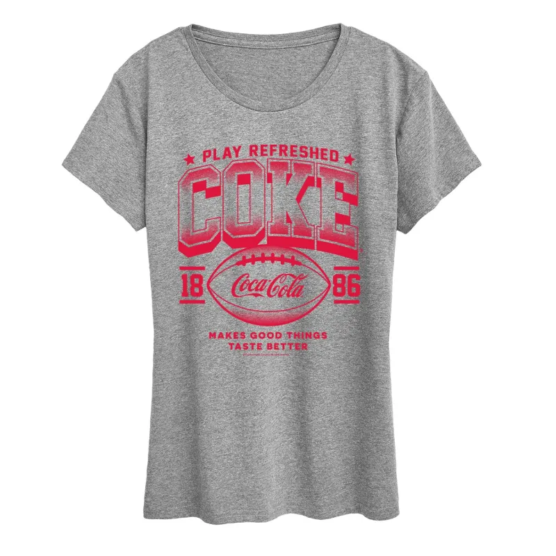 Coca-Cola - Play Refreshed - Women's Short Sleeve Graphic T-Shirt sold by Zulily