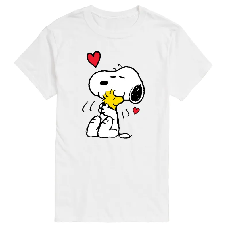 Peanuts - Snoopy and Woodstock Hug - Men's Short Sleeve Graphic T-Shirt sold by Zulily
