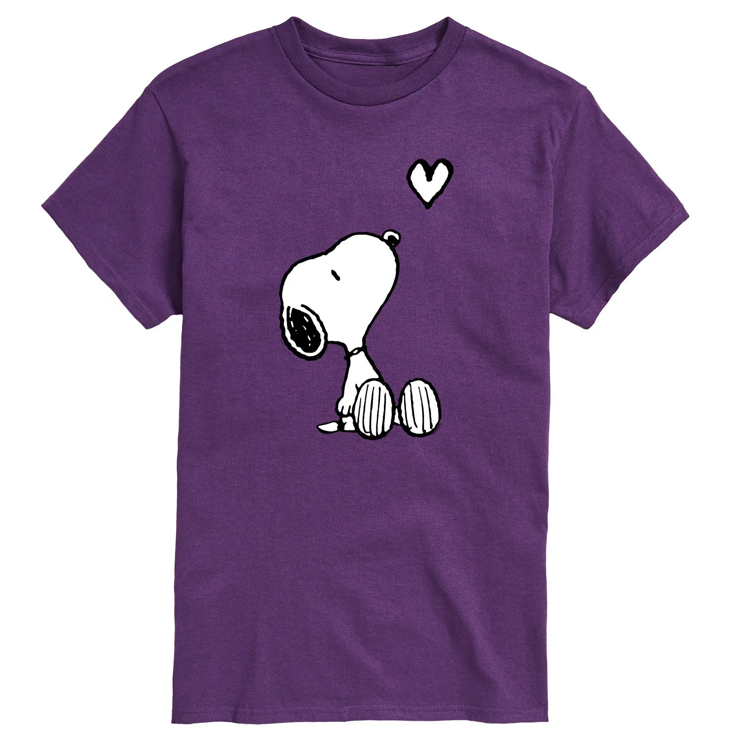 Peanuts - Snoopy White Heart - Men's Short Sleeve Graphic T-Shirt sold by Zulily product image thumbnail 5