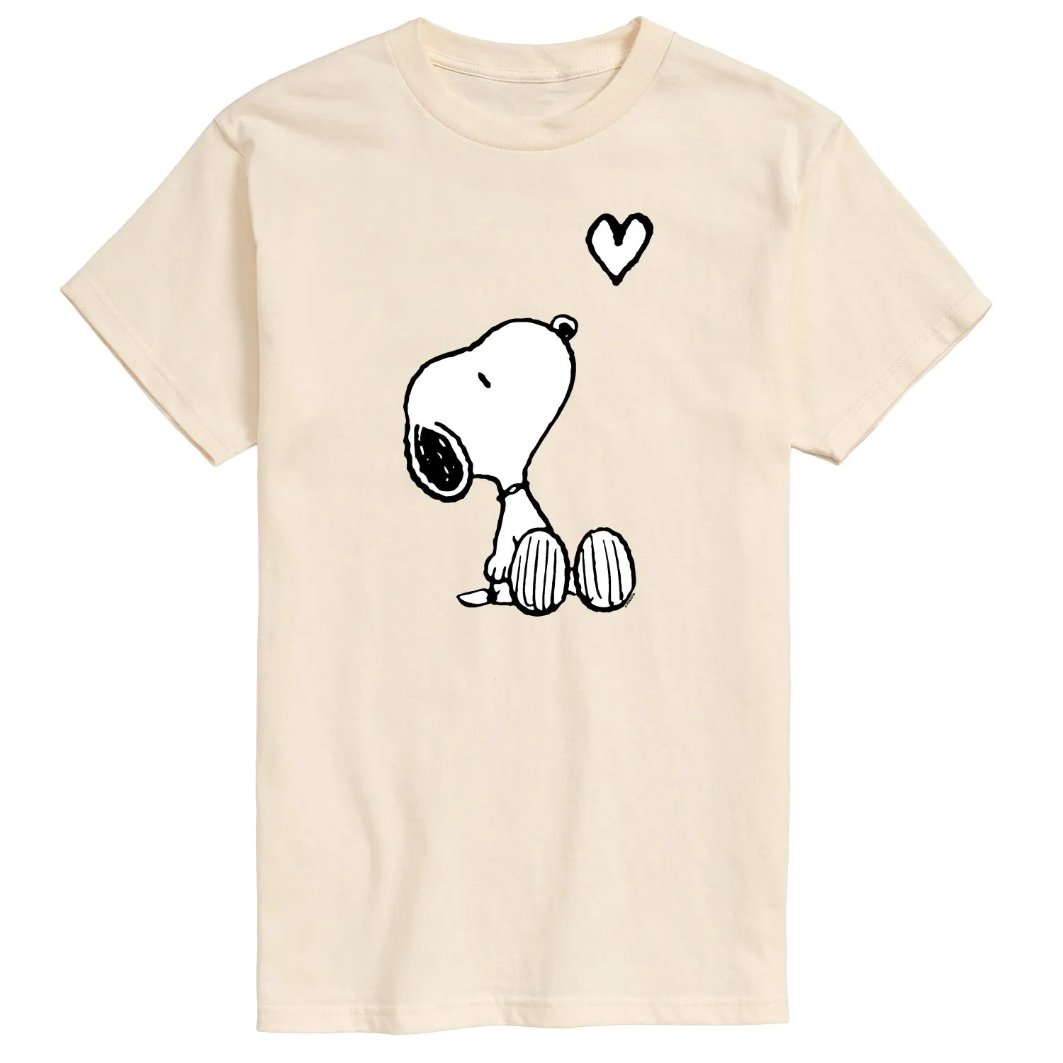 Peanuts - Snoopy White Heart - Men's Short Sleeve Graphic T-Shirt sold by Zulily product image thumbnail 2