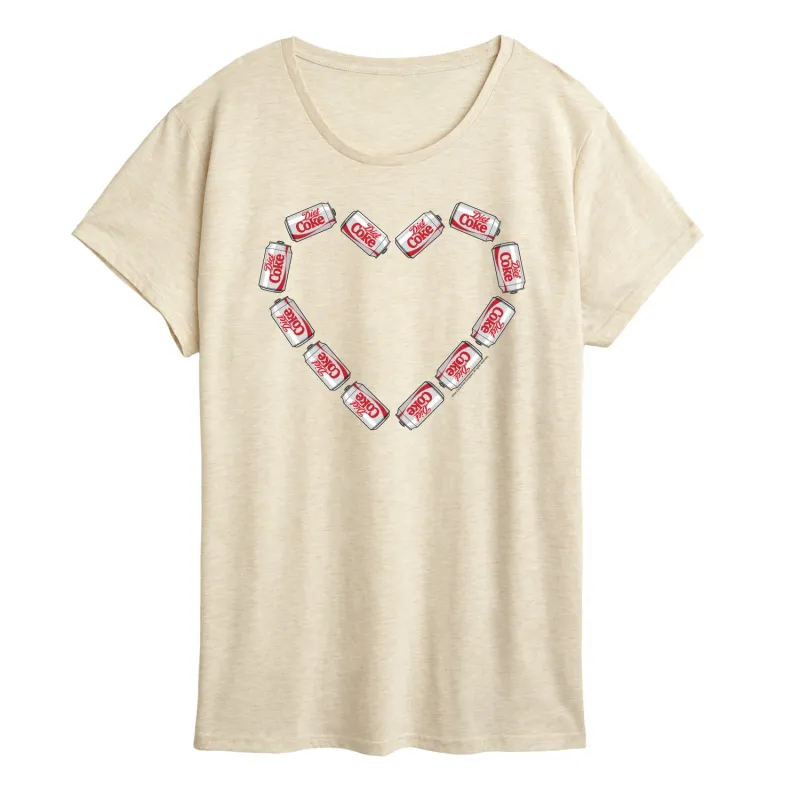 Diet Coke - Can Heart - Women's Short Sleeve Graphic T-Shirt sold by Zulily