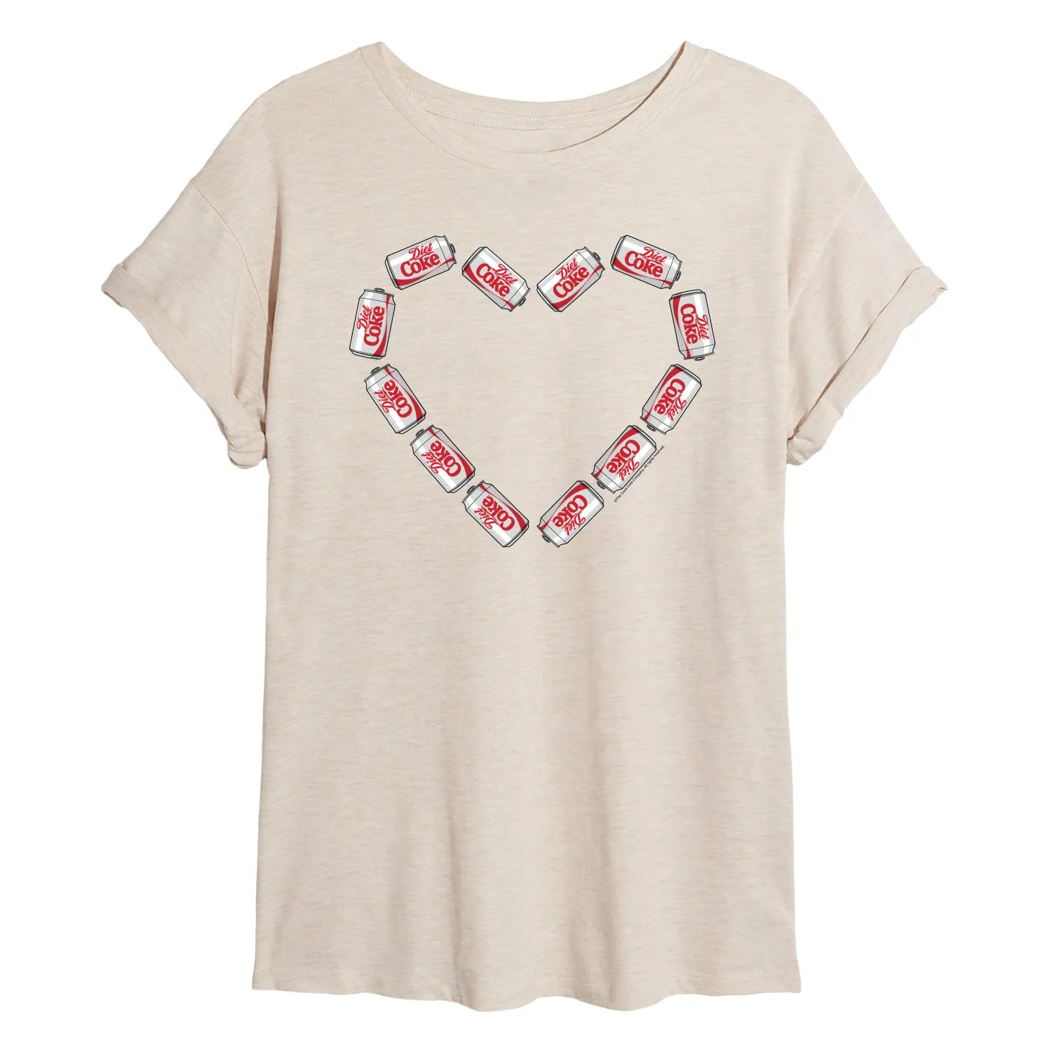 Diet Coke - Can Heart - Women's Oversized Graphic T-Shirt sold by Zulily