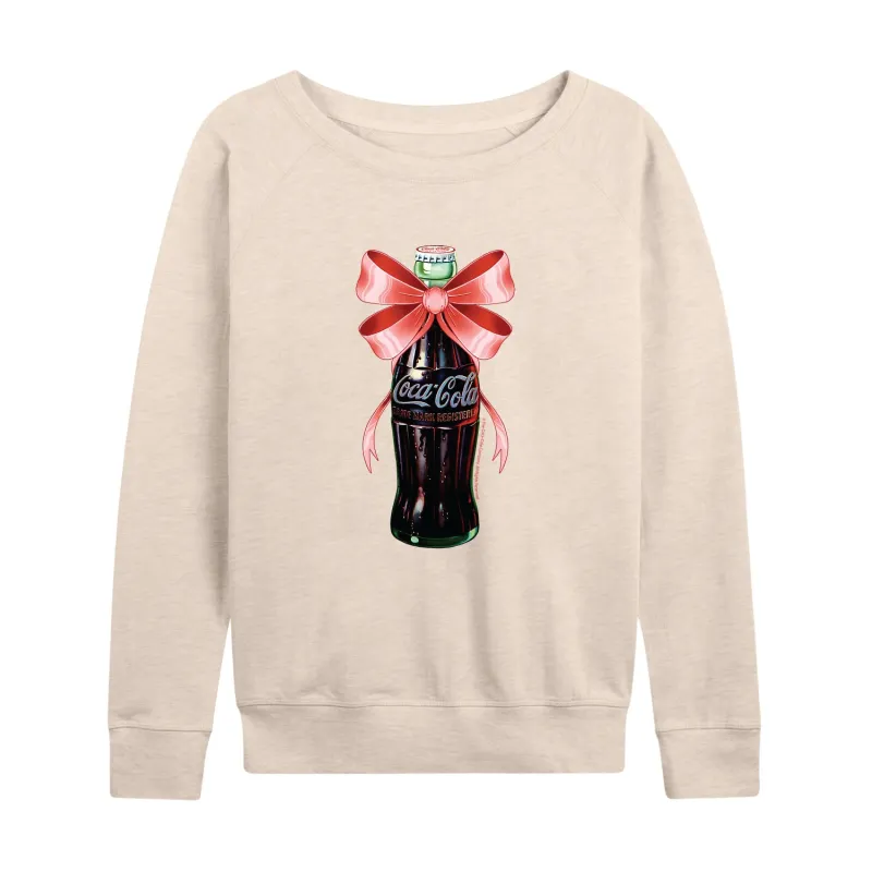 Coca-Cola - Vintage Coquette Coke Bottle - Women's French Terry Long Sleeve Shirt made by Coca-Cola