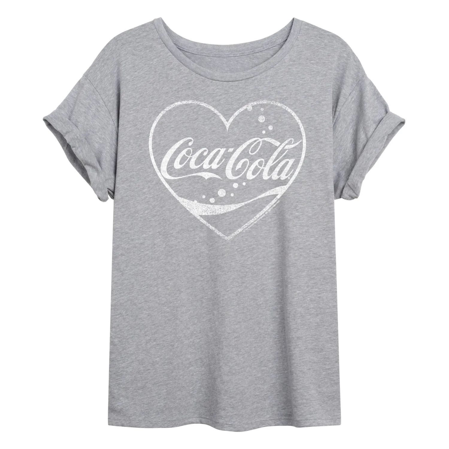 Coca-Cola - Heart - Women's Oversized Graphic T-Shirt sold by Zulily