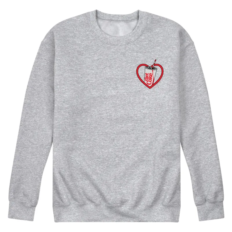Diet Coke - Heart - Men's Crew Fleece Sweatshirt made by Zulily