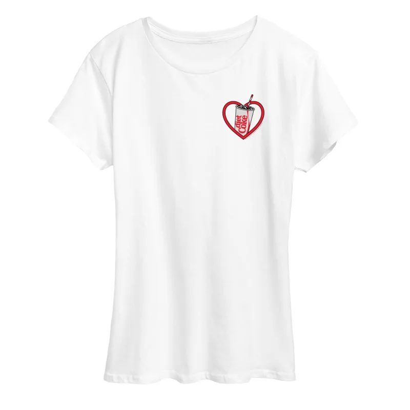 Diet Coke - Heart - Women's Short Sleeve Graphic T-Shirt sold by Zulily