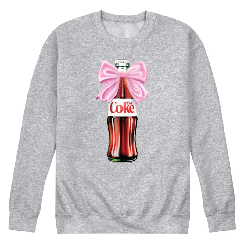 Diet Coke - Bottle Bow - Men's Crew Fleece Sweatshirt made by Zulily