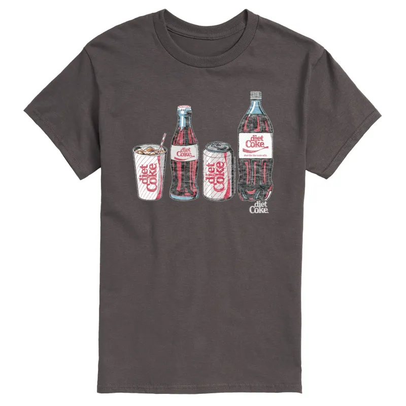 Diet Coke - Bottles and Cans - Men's Short Sleeve Graphic T-Shirt sold by Zulily