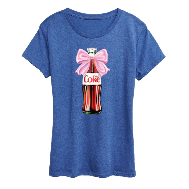 Diet Coke - Bottle Bow - Women's Short Sleeve Graphic T-Shirt sold by Zulily