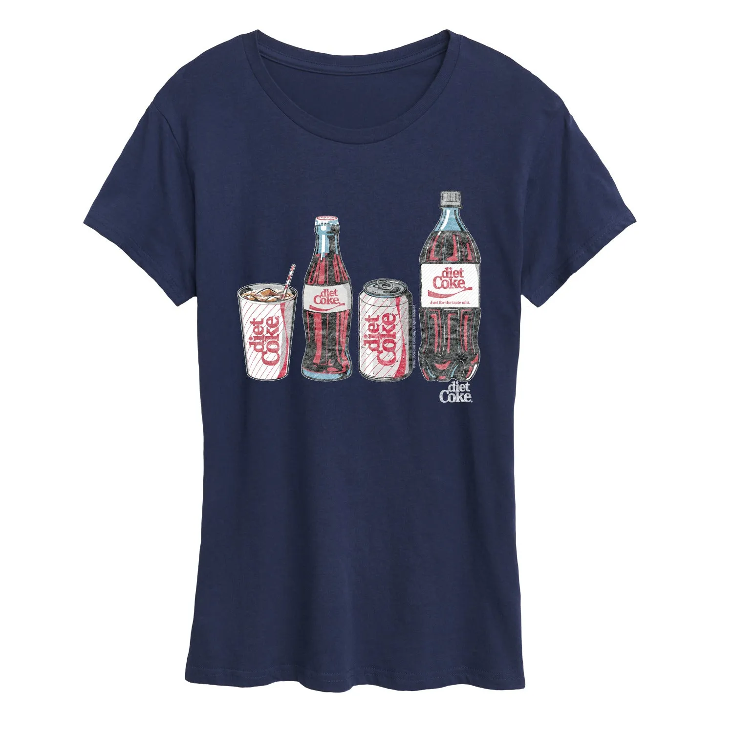 Diet Coke - Bottles and Cans - Women's Short Sleeve Graphic T-Shirt sold by Zulily