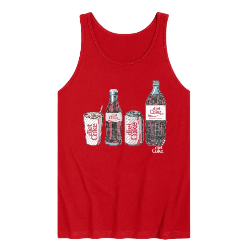 Diet Coke - Bottles and Cans - Men's Sleeveless Graphic Tank made by Zulily