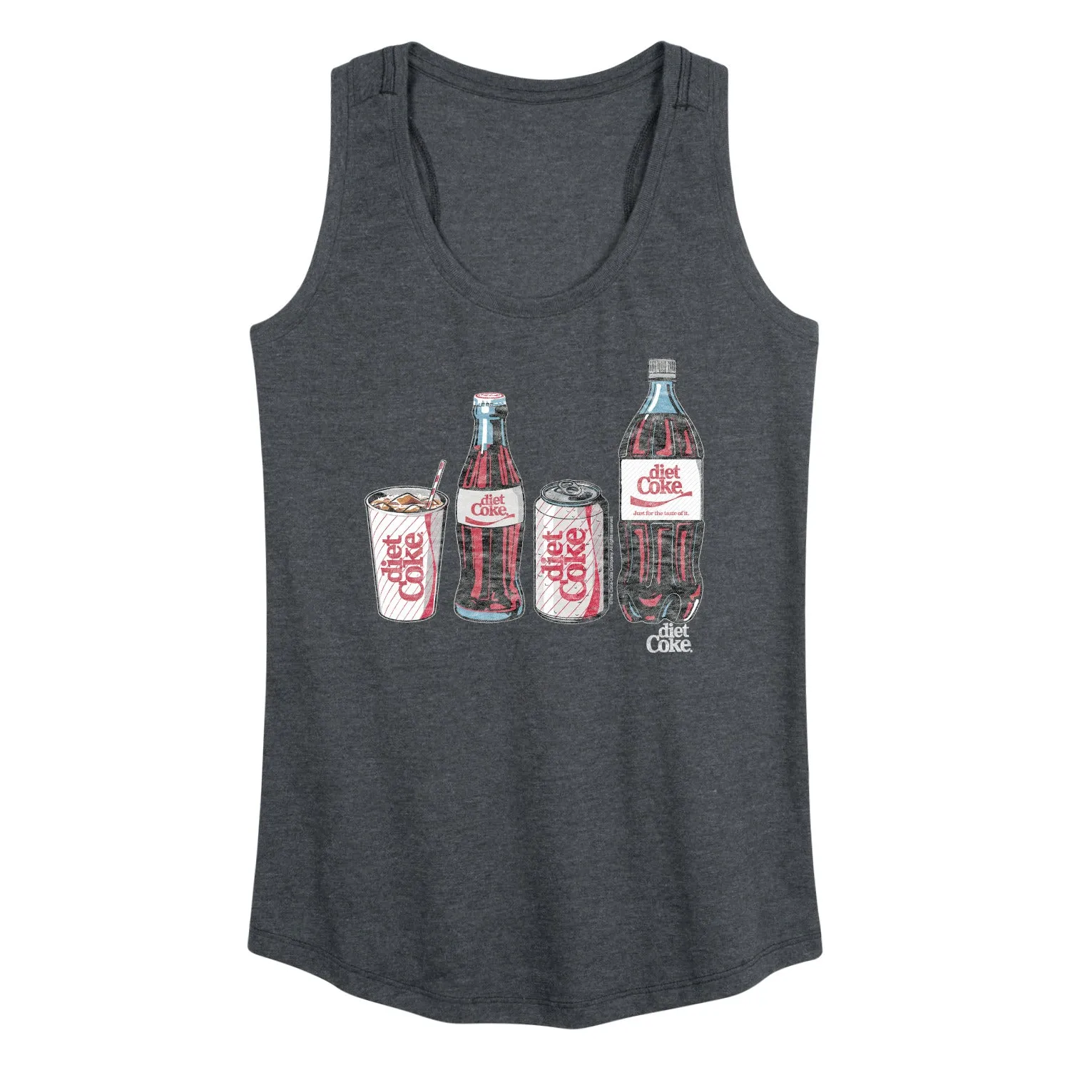 Diet Coke - Bottle and Cans - Women's Racerback Graphic Tank sold by Zulily product image thumbnail 2