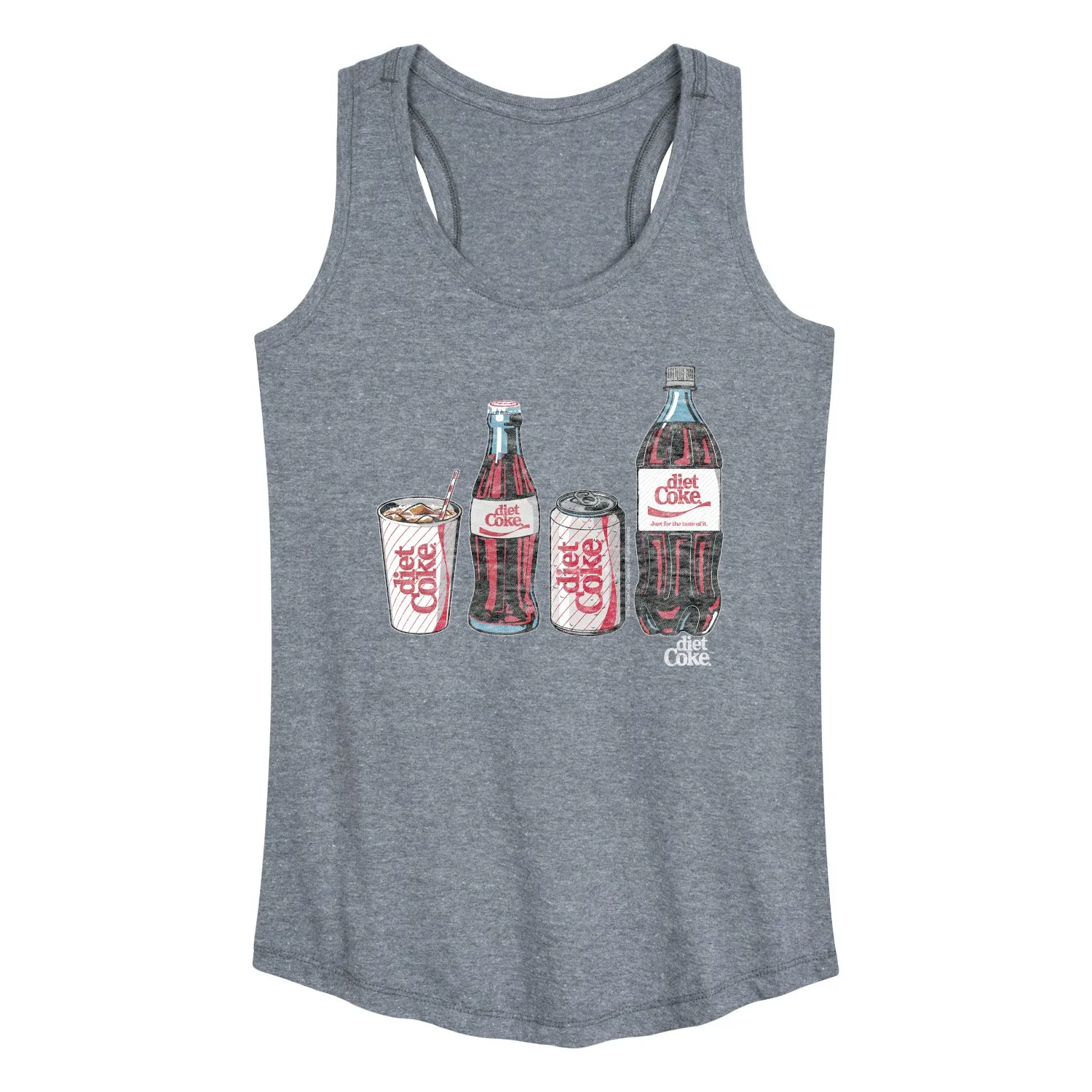 Diet Coke - Bottle and Cans - Women's Racerback Graphic Tank sold by Zulily product image thumbnail 3