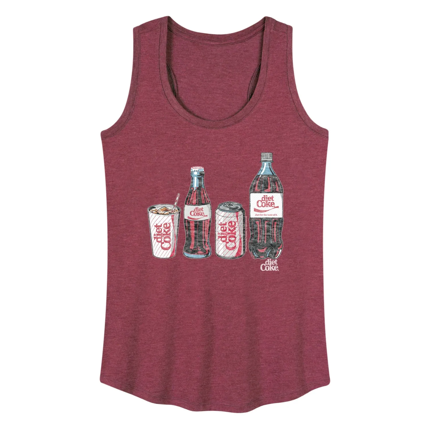 Diet Coke - Bottle and Cans - Women's Racerback Graphic Tank sold by Zulily