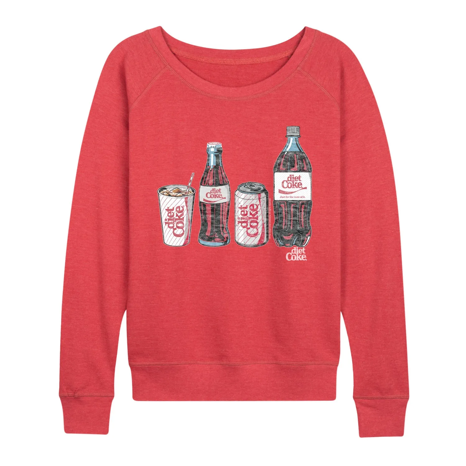 Diet Coke - Bottles and Cans - Women's French Terry Long Sleeve Pullover sold by Zulily