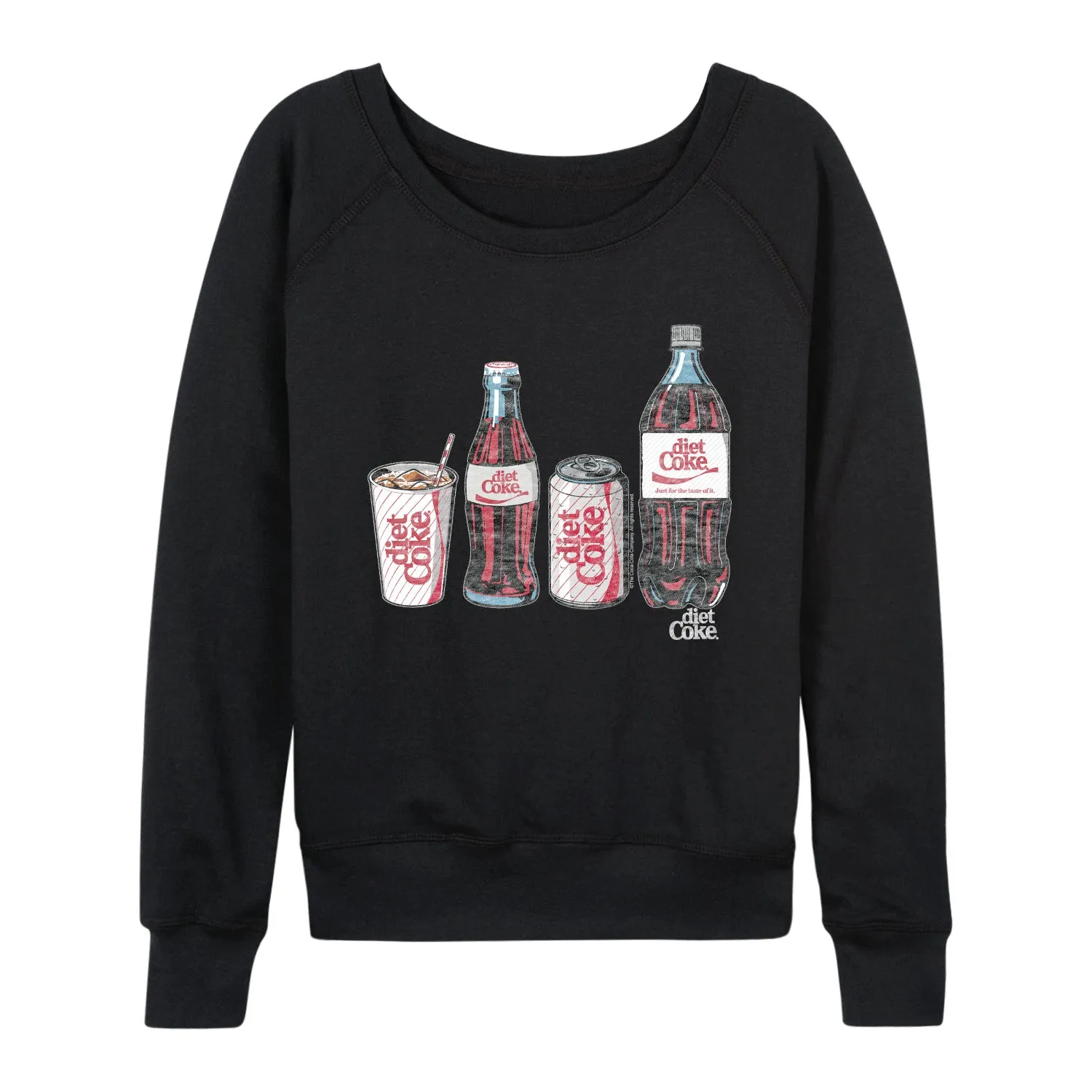 Diet Coke - Bottles and Cans - Women's French Terry Long Sleeve Pullover sold by Zulily product image thumbnail 2