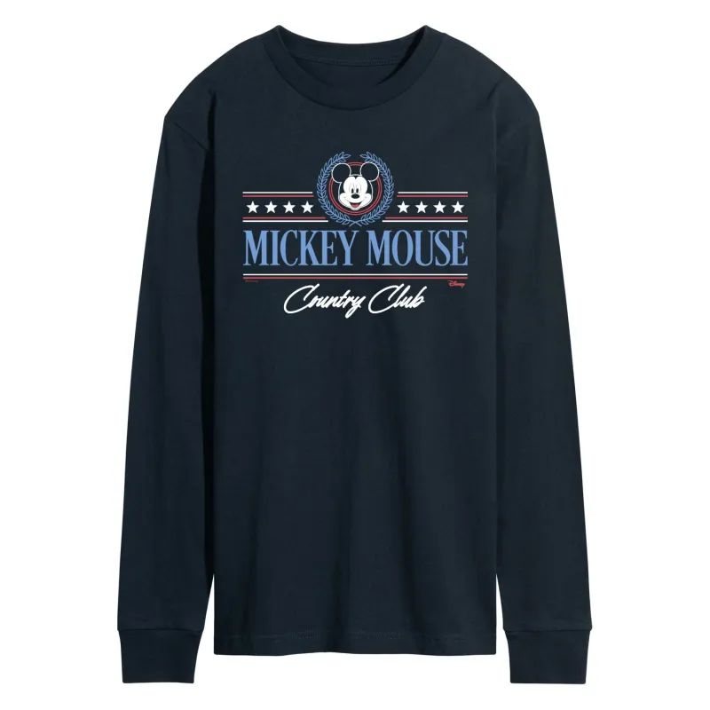 Disney - Mickey Mouse Country Club - Men's Long Sleeve Graphic T-Shirt made by Disney