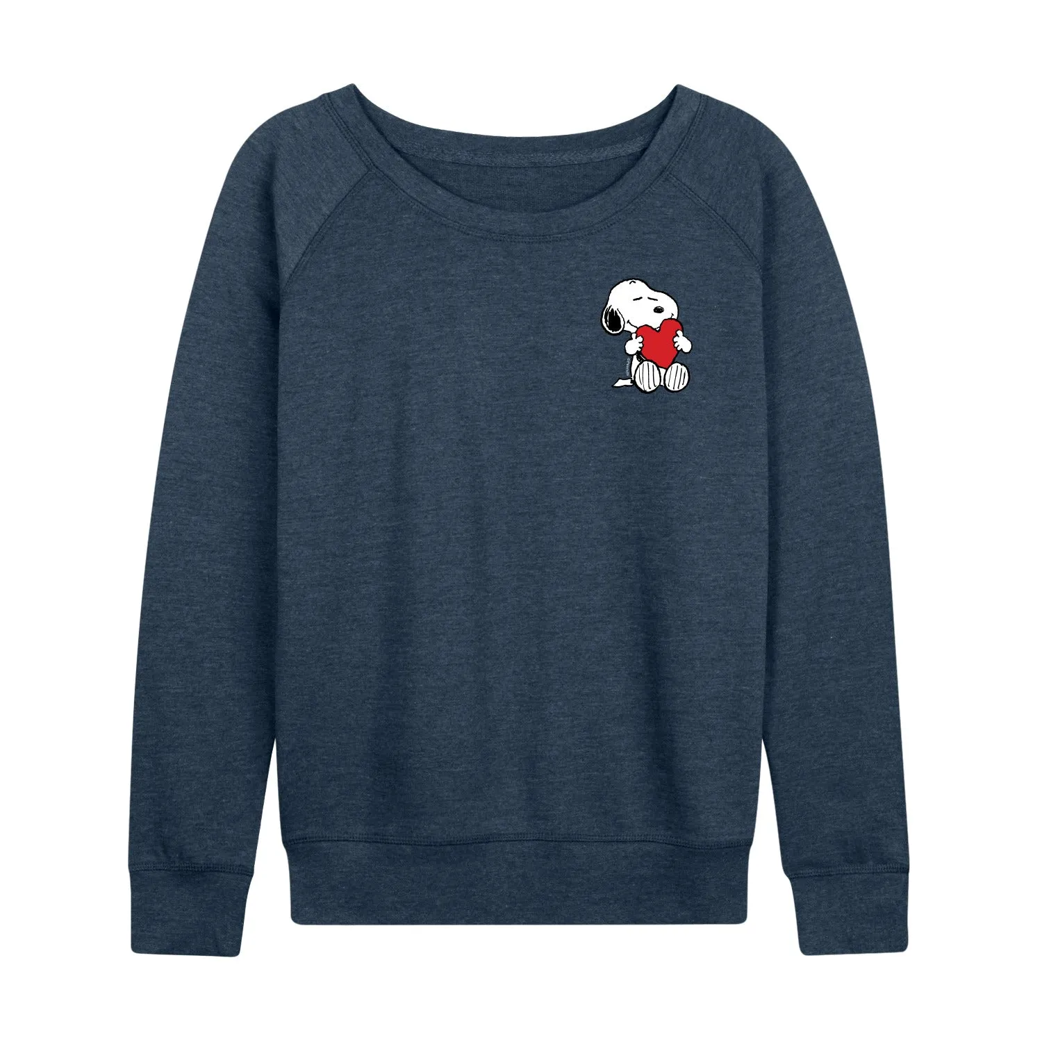 Peanuts - Valentines Hugging Heart - Women's French Terry Long Sleeve Pullover sold by Zulily product image thumbnail 2