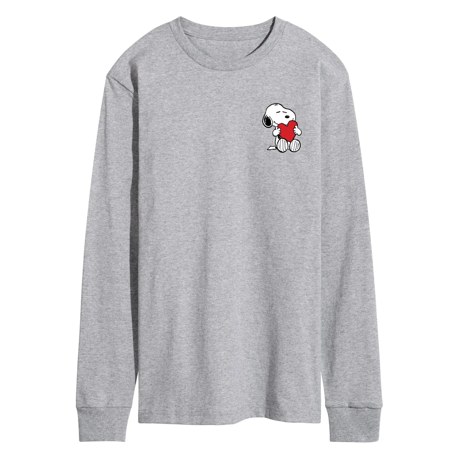 Peanuts - Valentines Hugging Heart - Men's Long Sleeve Graphic T-Shirt sold by Zulily product image thumbnail 2