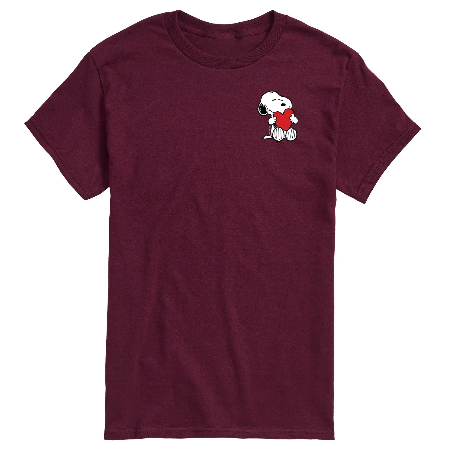 Peanuts - Valentines Hugging Heart - Men's Short Sleeve Graphic T-Shirt sold by Zulily