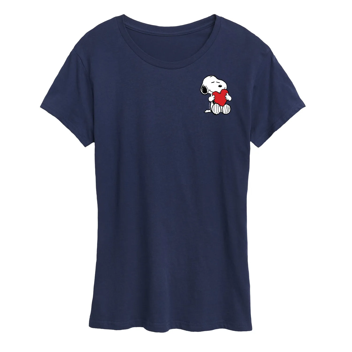 Peanuts - Valentines Hugging Heart - Women's Short Sleeve Graphic T-Shirt sold by Zulily