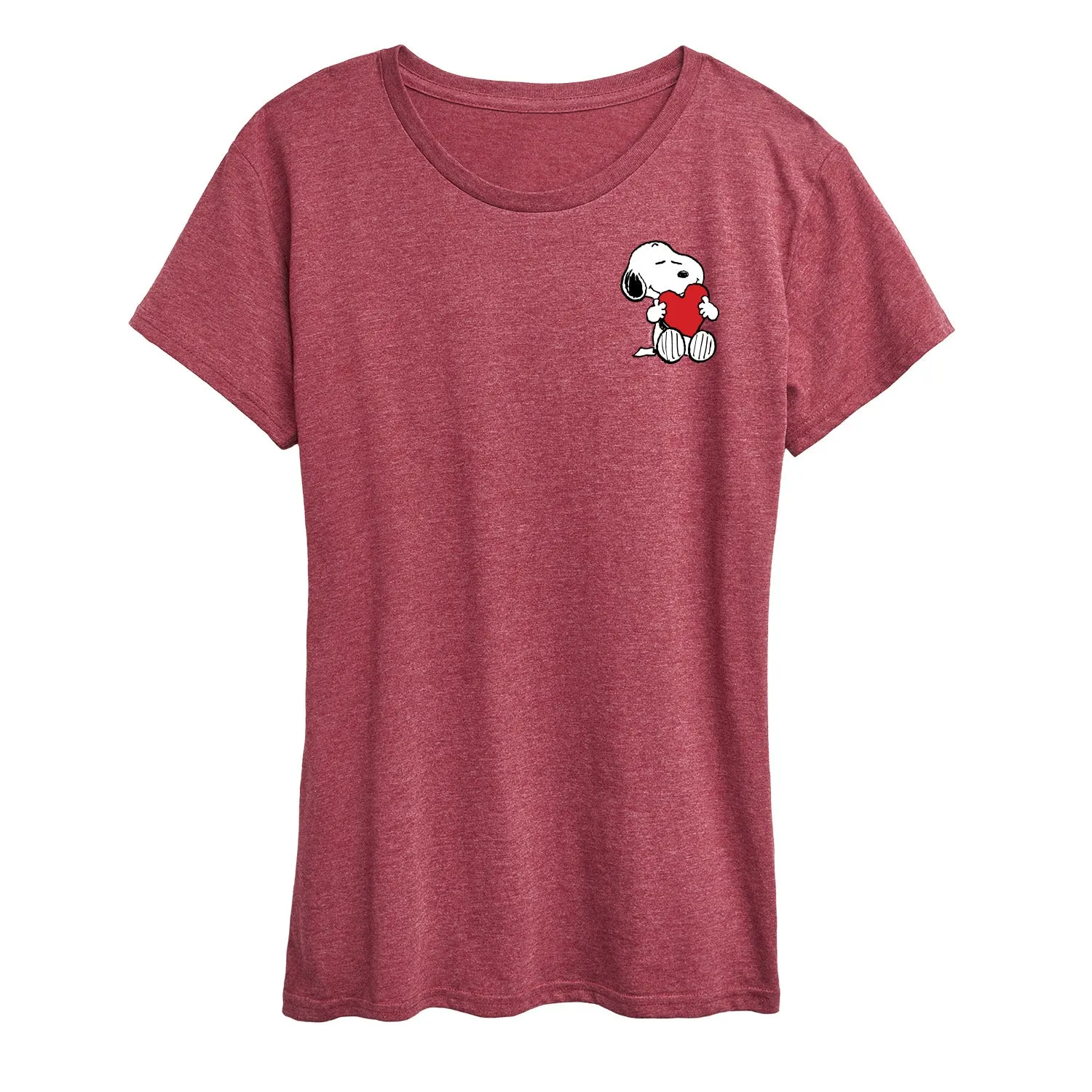 Peanuts - Valentines Hugging Heart - Women's Short Sleeve Graphic T-Shirt sold by Zulily product image thumbnail 3