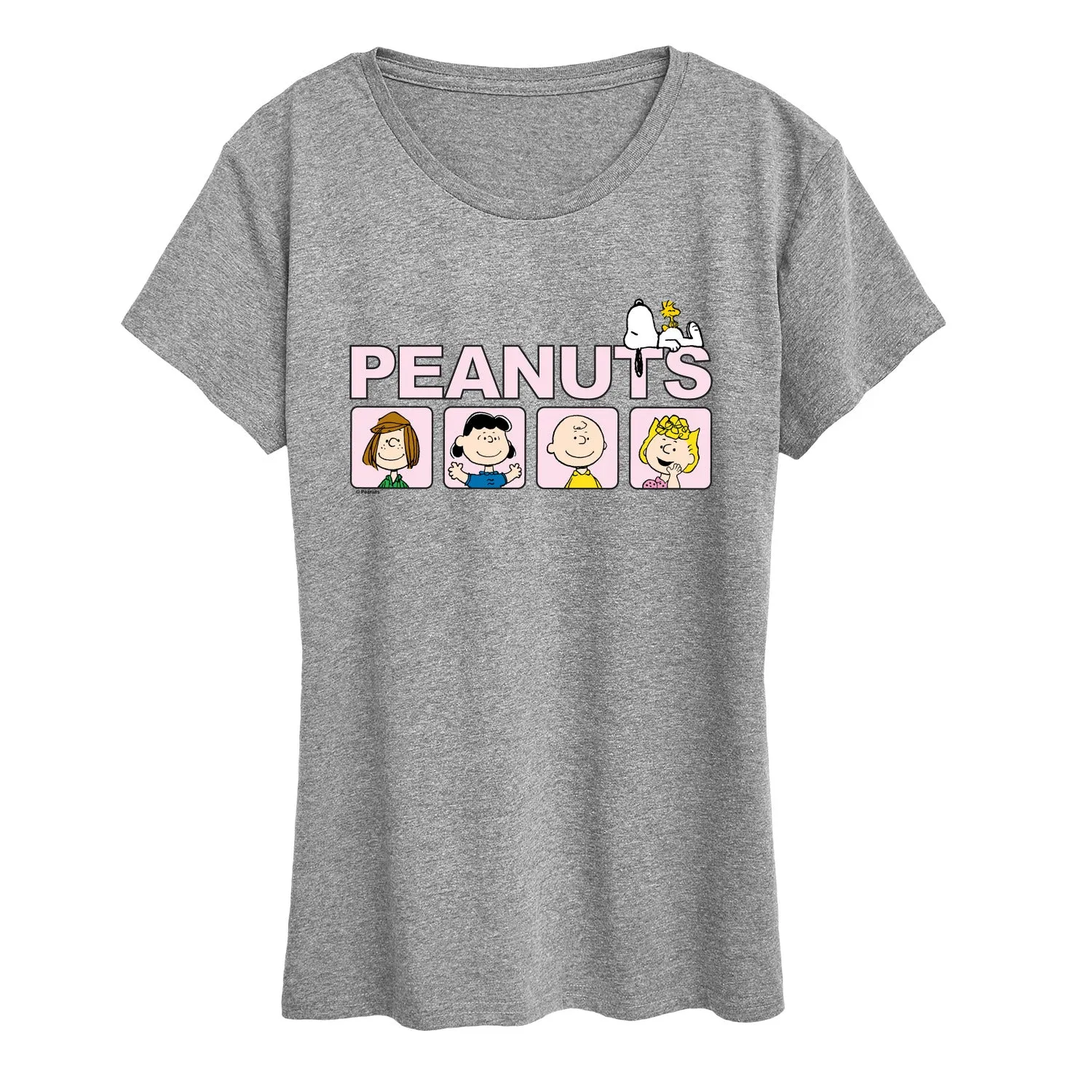 Peanuts - Crew Blocks - Women's Short Sleeve Graphic T-Shirt sold by Zulily