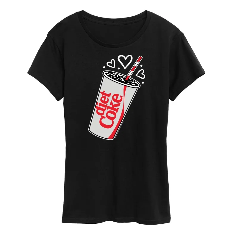 Diet Coke - Heart Bubbles - Women's Short Sleeve Graphic T-Shirt sold by Zulily