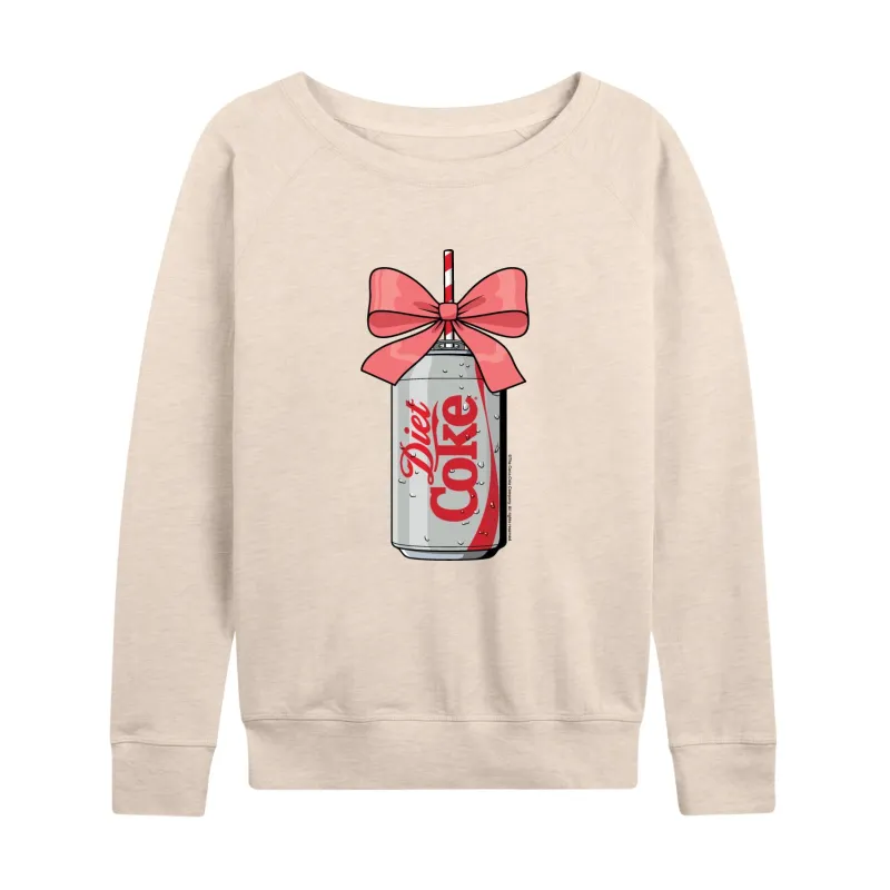 Diet Coke - Coquette Bow Diet Coke - Womens French Terry Long Sleeve Shirt made by Zulily