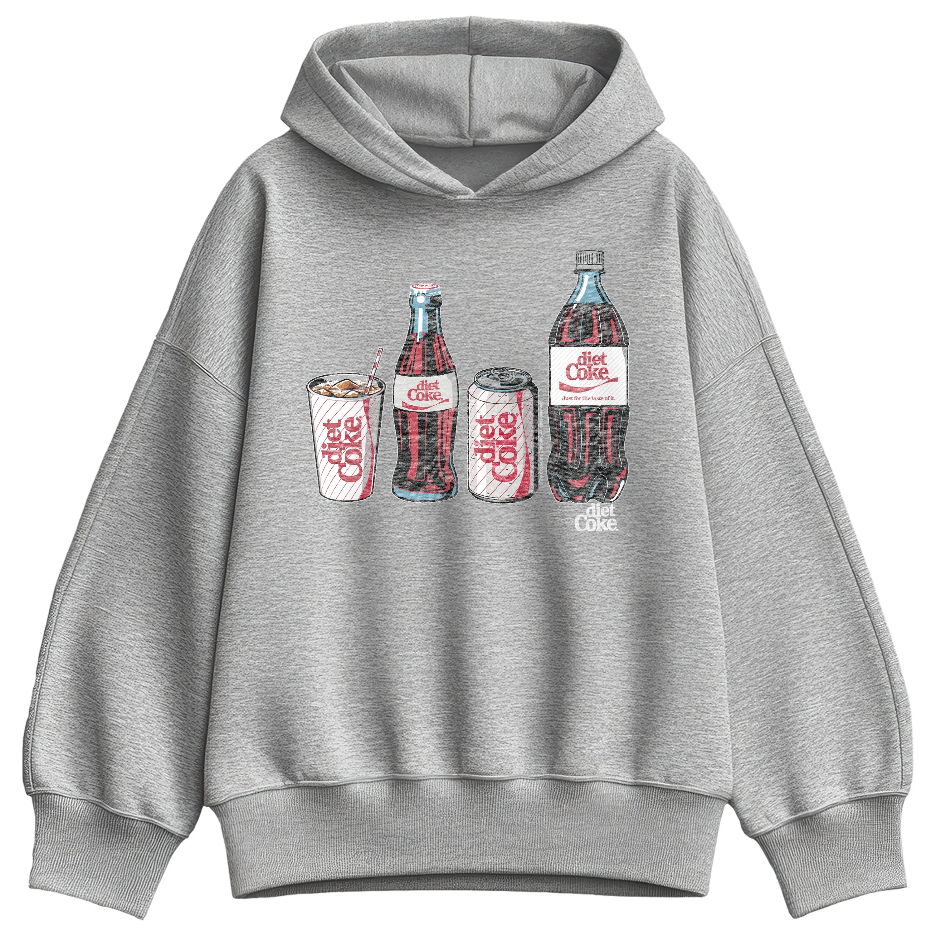 Diet Coke - Bottles and Cans - Women's Oversized Fleece Hoodie Sweatshirt sold by Zulily product image thumbnail 2