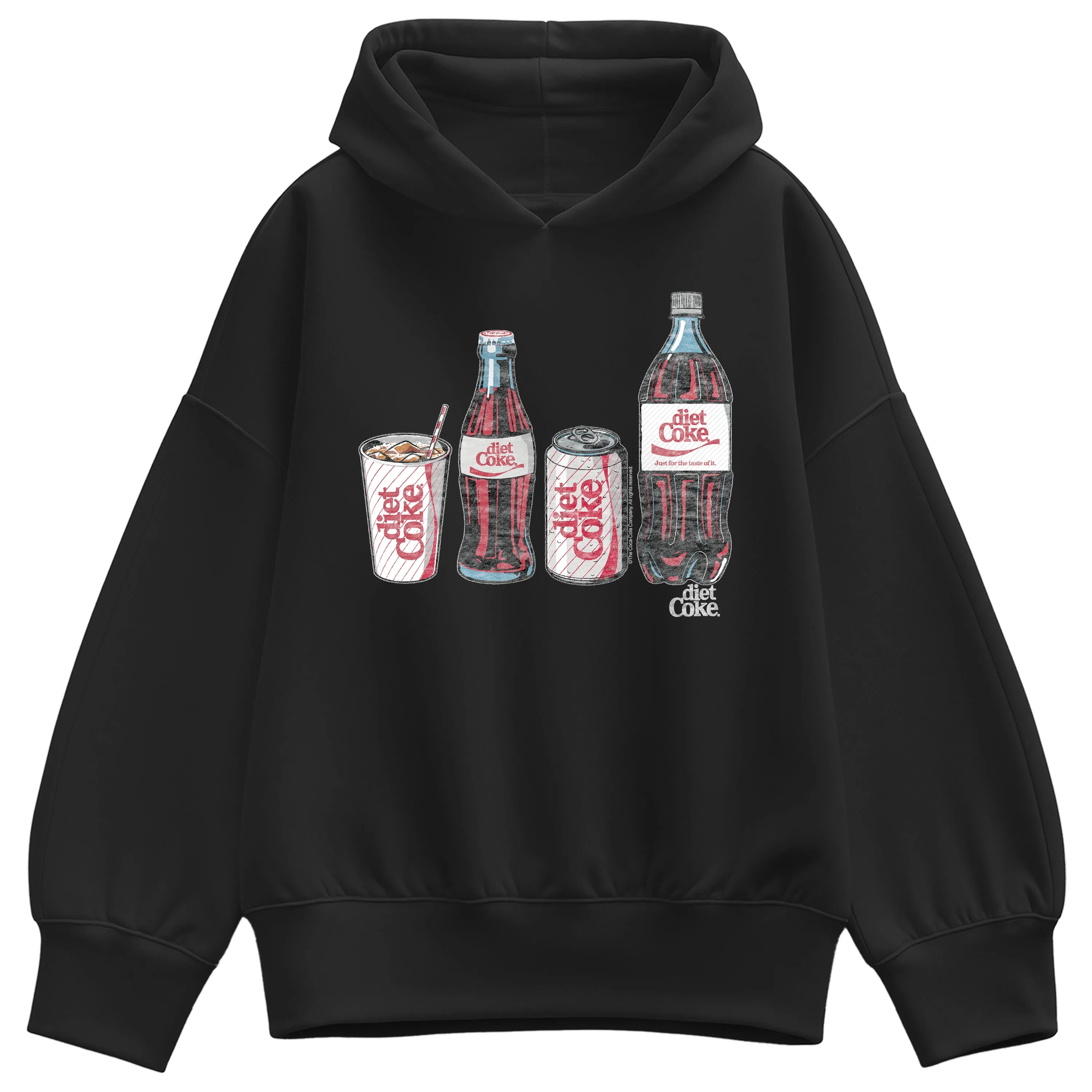 Diet Coke - Bottles and Cans - Women's Oversized Fleece Hoodie Sweatshirt sold by Zulily product image thumbnail 3