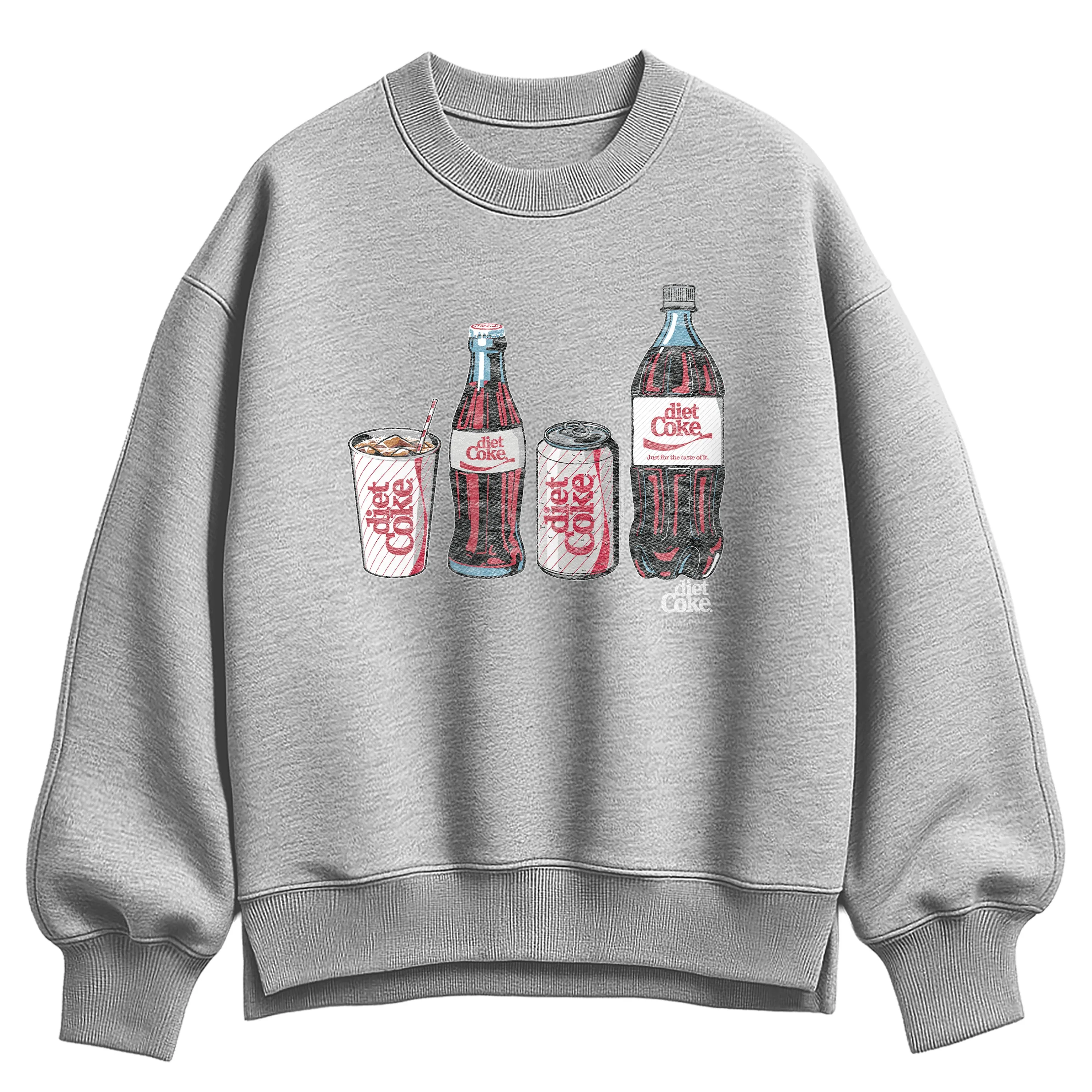 Diet Coke - Bottles and Cans - Women's Oversized Fleece Crew Sweatshirt sold by Zulily product image thumbnail 2