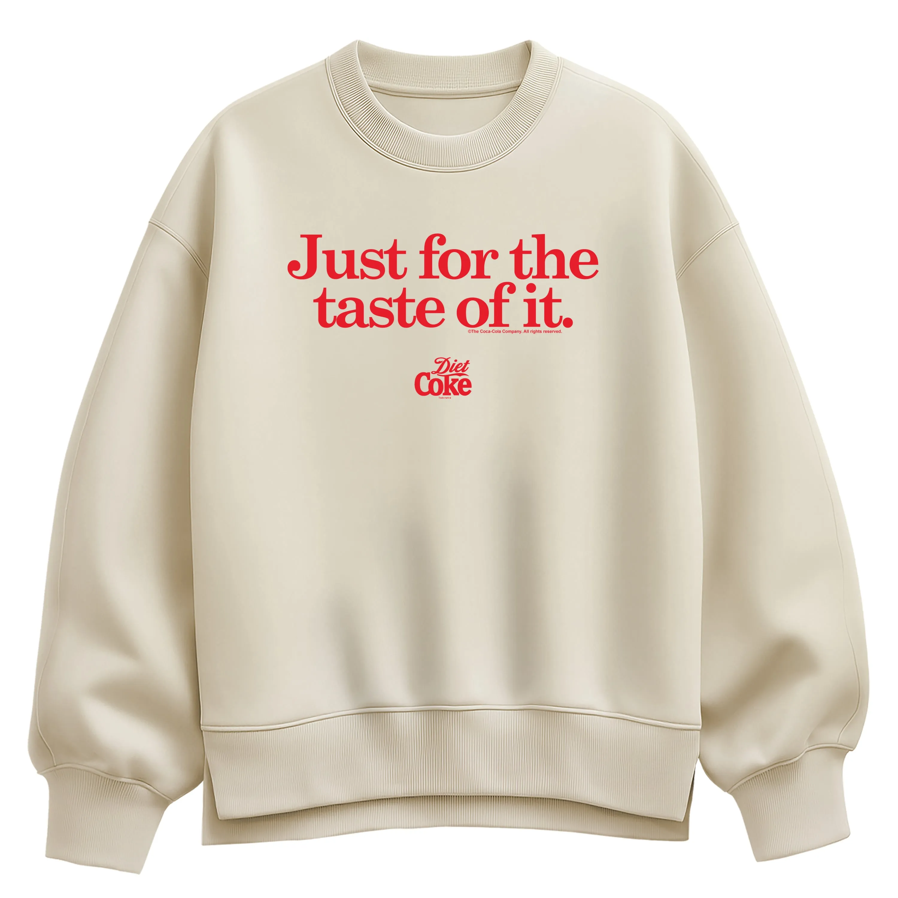 Coca-Cola - Just For The Taste Of It - Ladies Oversized Fleece Crew Sweatshirt sold by Zulily product image thumbnail 2