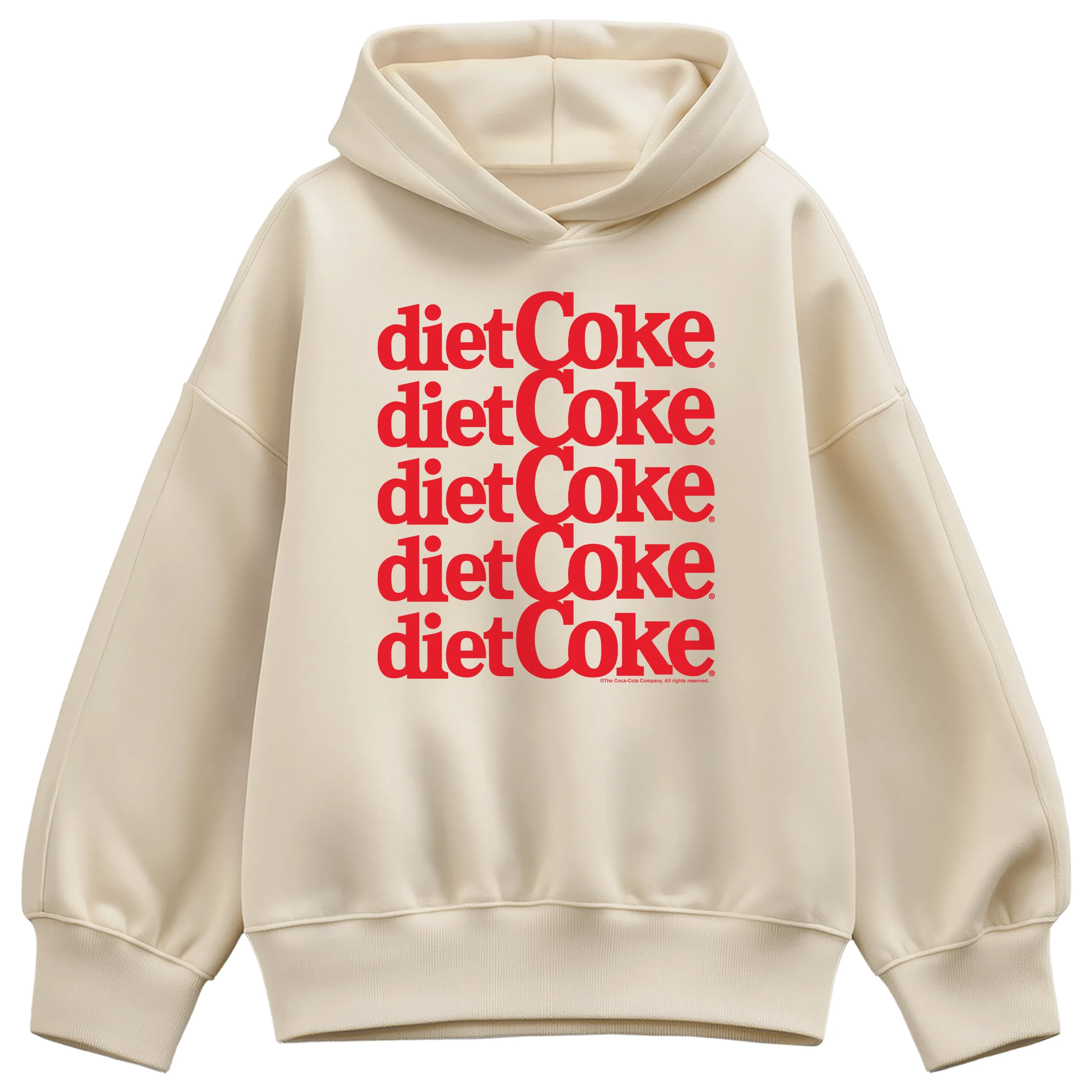Coca-Cola - Diet Coke Stacked - Ladies Oversized Fleece Hoodie Sweatshirt sold by Zulily product image thumbnail 3