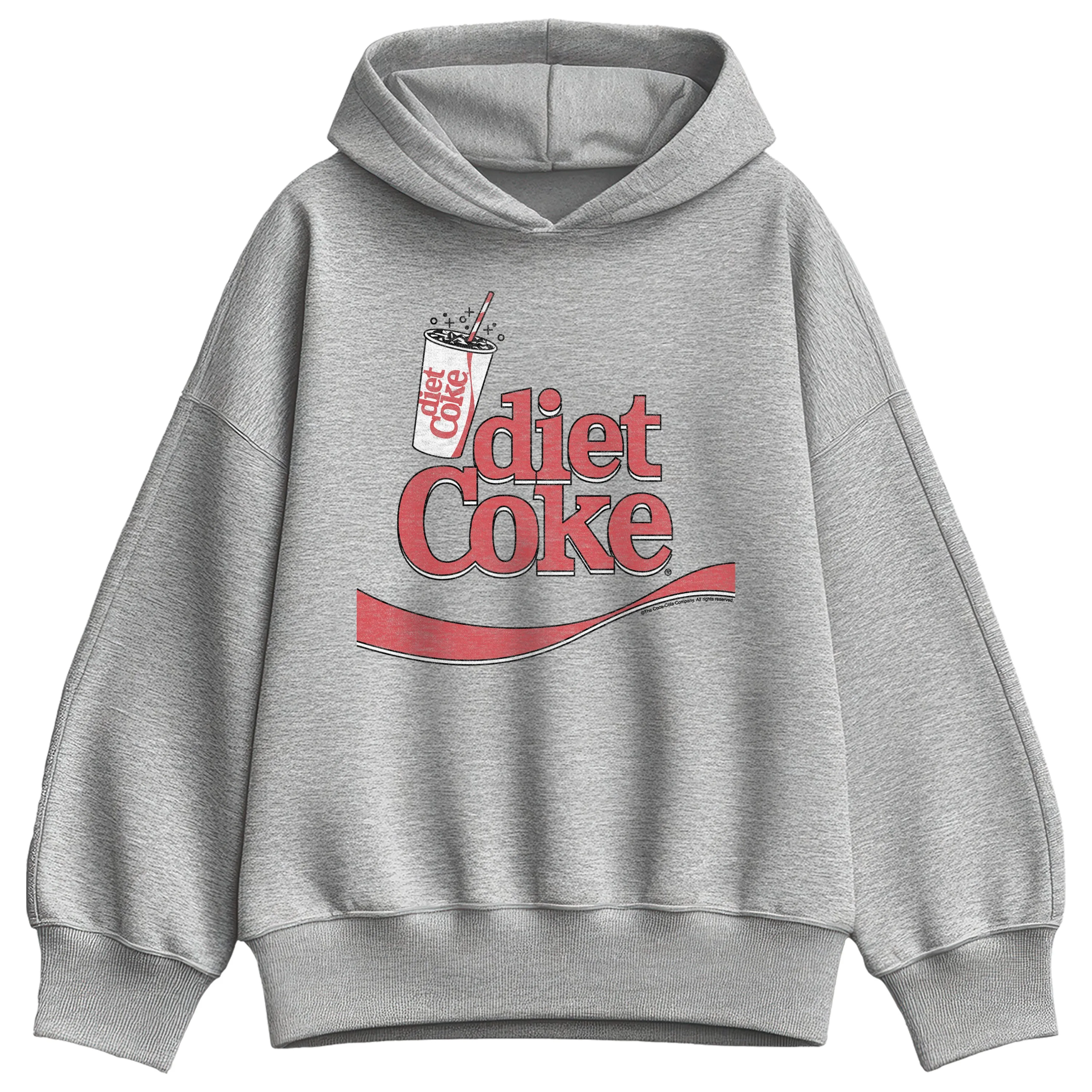 Coca-Cola - Drink Diet Coke - Ladies Oversized Fleece Hoodie Sweatshirt sold by Zulily