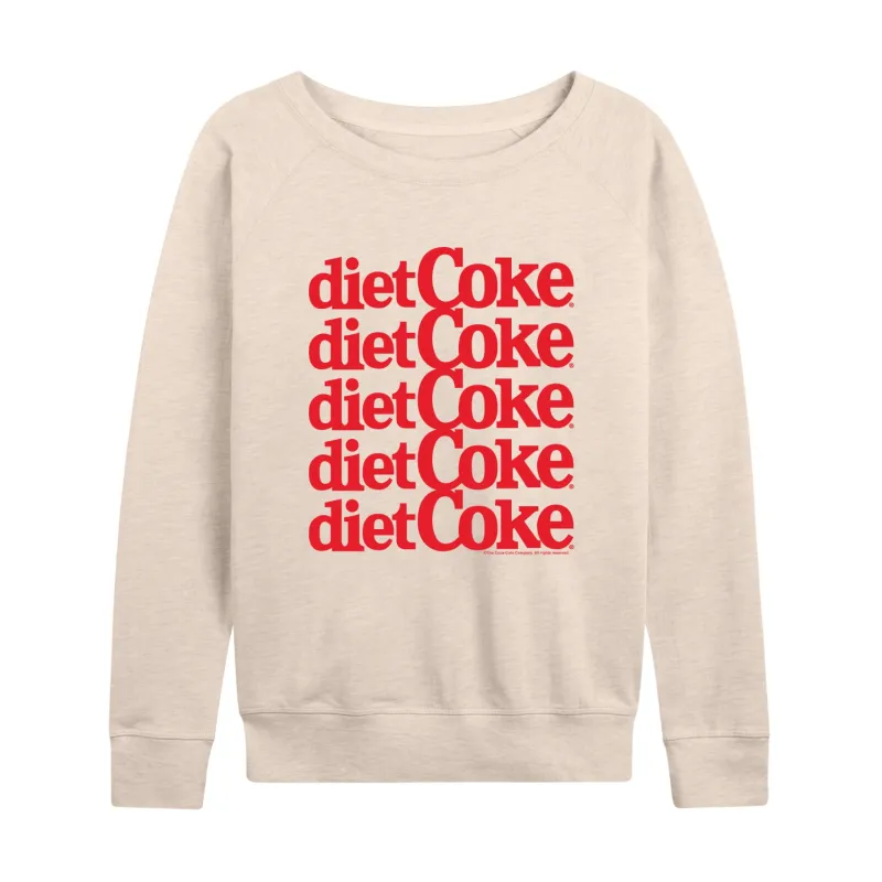 Diet Coke - Diet Coke Stacked - Womens French Terry Long Sleeve Shirt made by Zulily