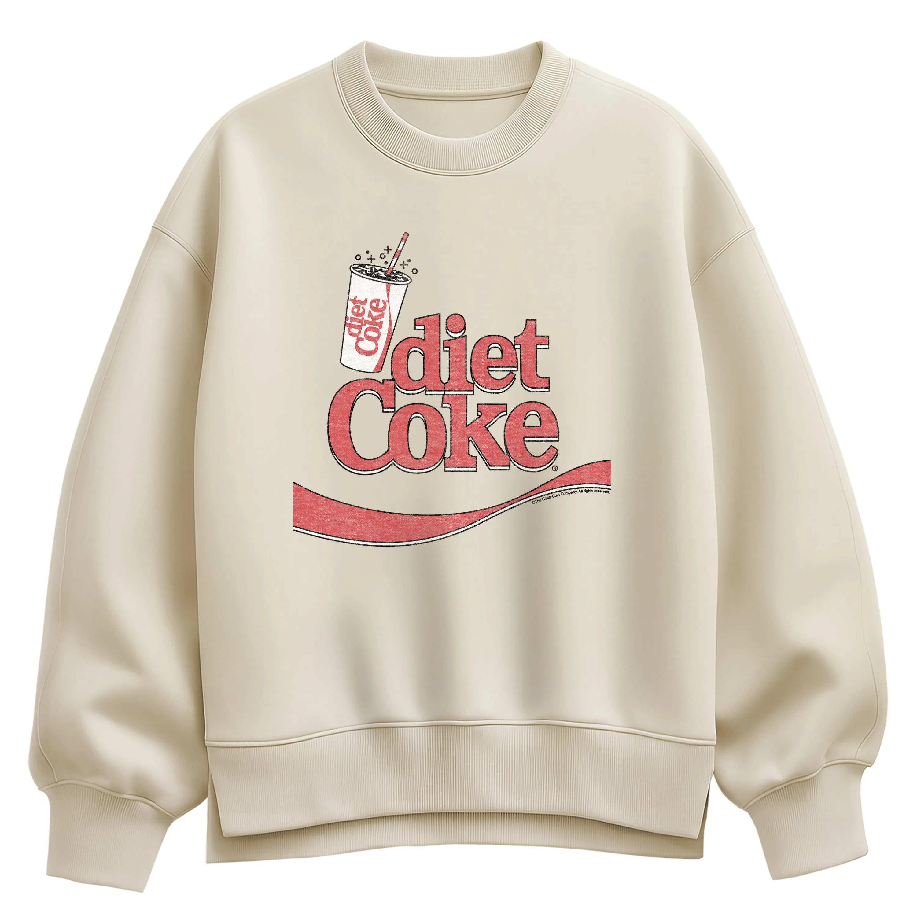 Coca-Cola - Drink Diet Coke - Ladies Oversized Fleece Crew Sweatshirt sold by Zulily product image thumbnail 2