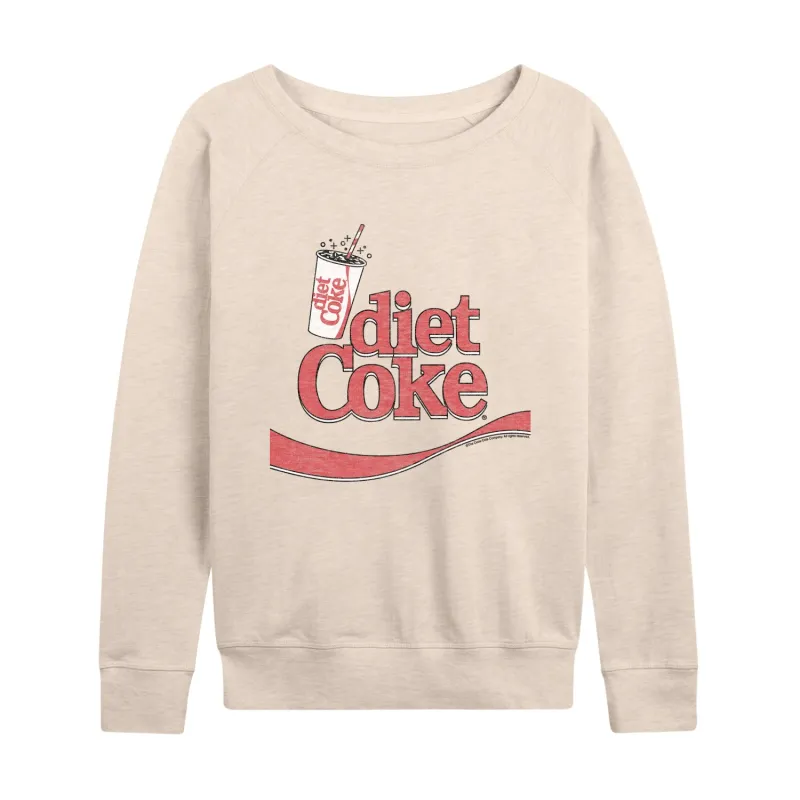 Diet Coke - Drink Diet Coke - Womens French Terry Long Sleeve Shirt made by Zulily