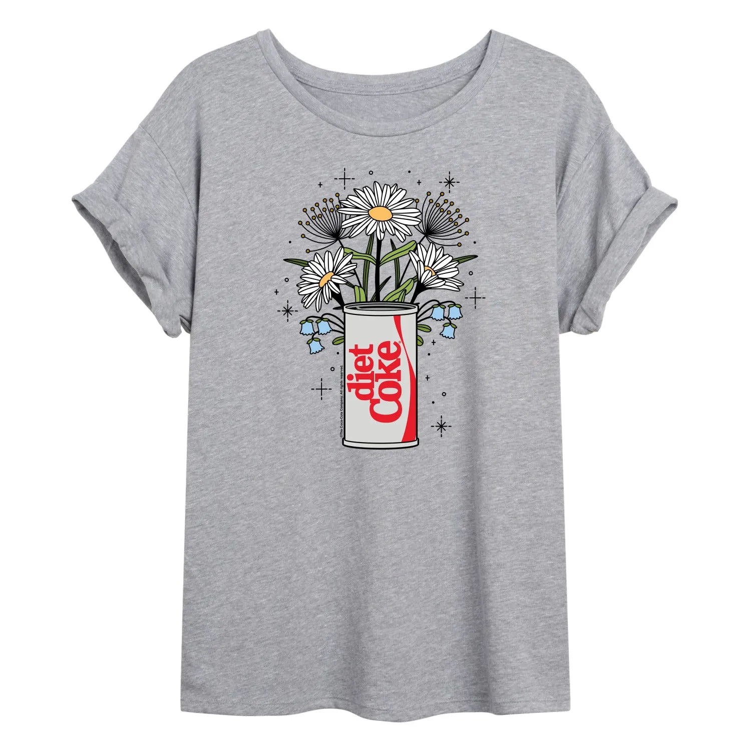 Diet Coke - Flowers With Coke Can - Women's Oversized T-Shirt sold by Zulily product image thumbnail 2