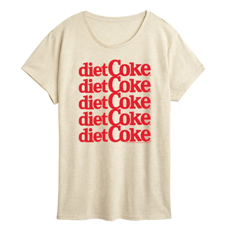 Diet Coke - Diet Coke Stacked - Ladies Short Sleeve Graphic T-Shirt sold by Zulily
