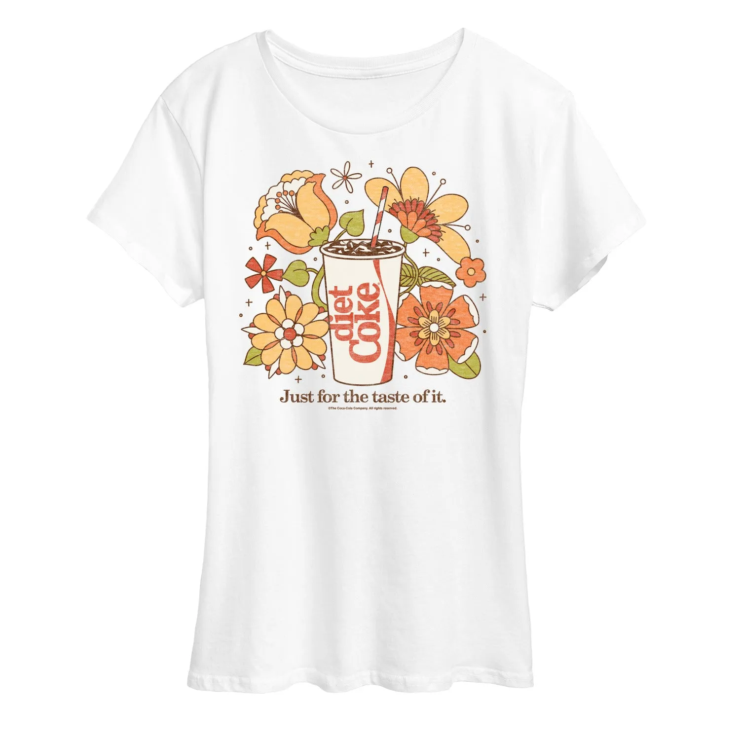 Diet Coke - Diet Coke Retro Flowers - Ladies Short Sleeve Graphic T-Shirt sold by Zulily product image thumbnail 3