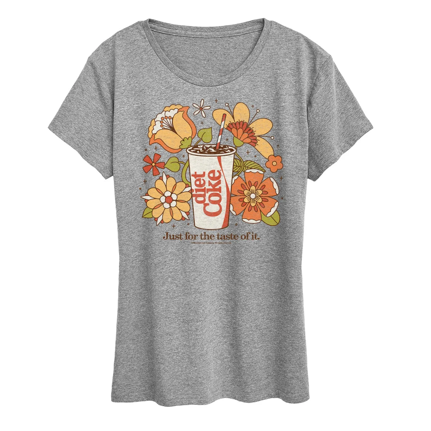 Diet Coke - Diet Coke Retro Flowers - Ladies Short Sleeve Graphic T-Shirt sold by Zulily