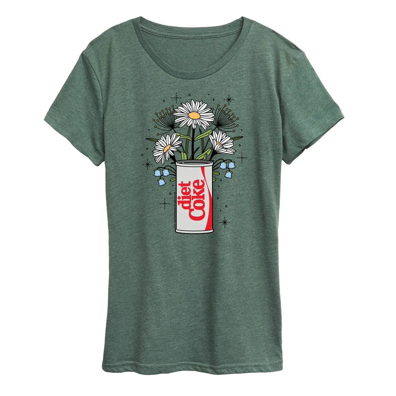 Diet Coke - Flowers With Coke Can - Women's Short Sleeve Graphic T-Shirt sold by Zulily product image thumbnail 3