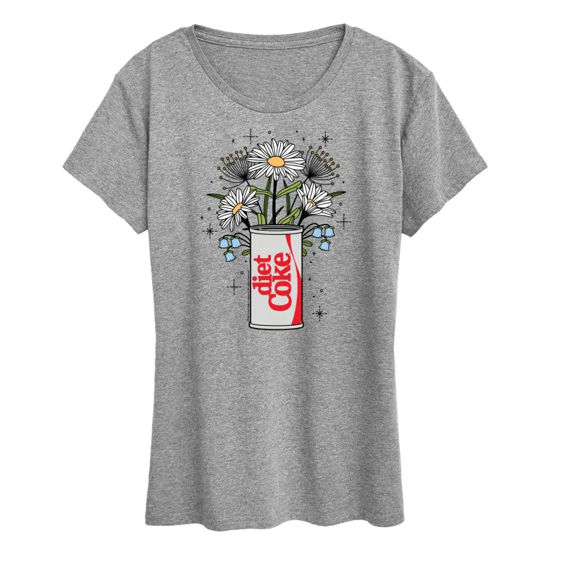 Diet Coke - Flowers With Coke Can - Women's Short Sleeve Graphic T-Shirt sold by Zulily