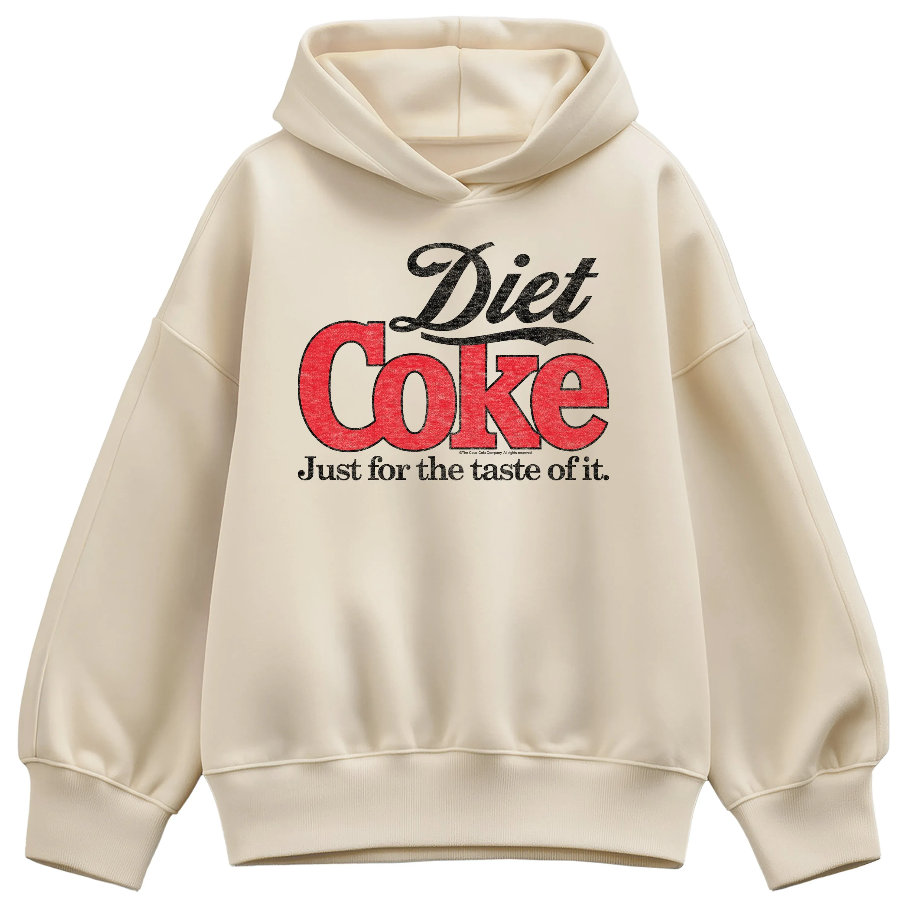 Coca-Cola - Diet Coke Retro Logo - Ladies Oversized Fleece Hoodie Sweatshirt sold by Zulily product image thumbnail 2