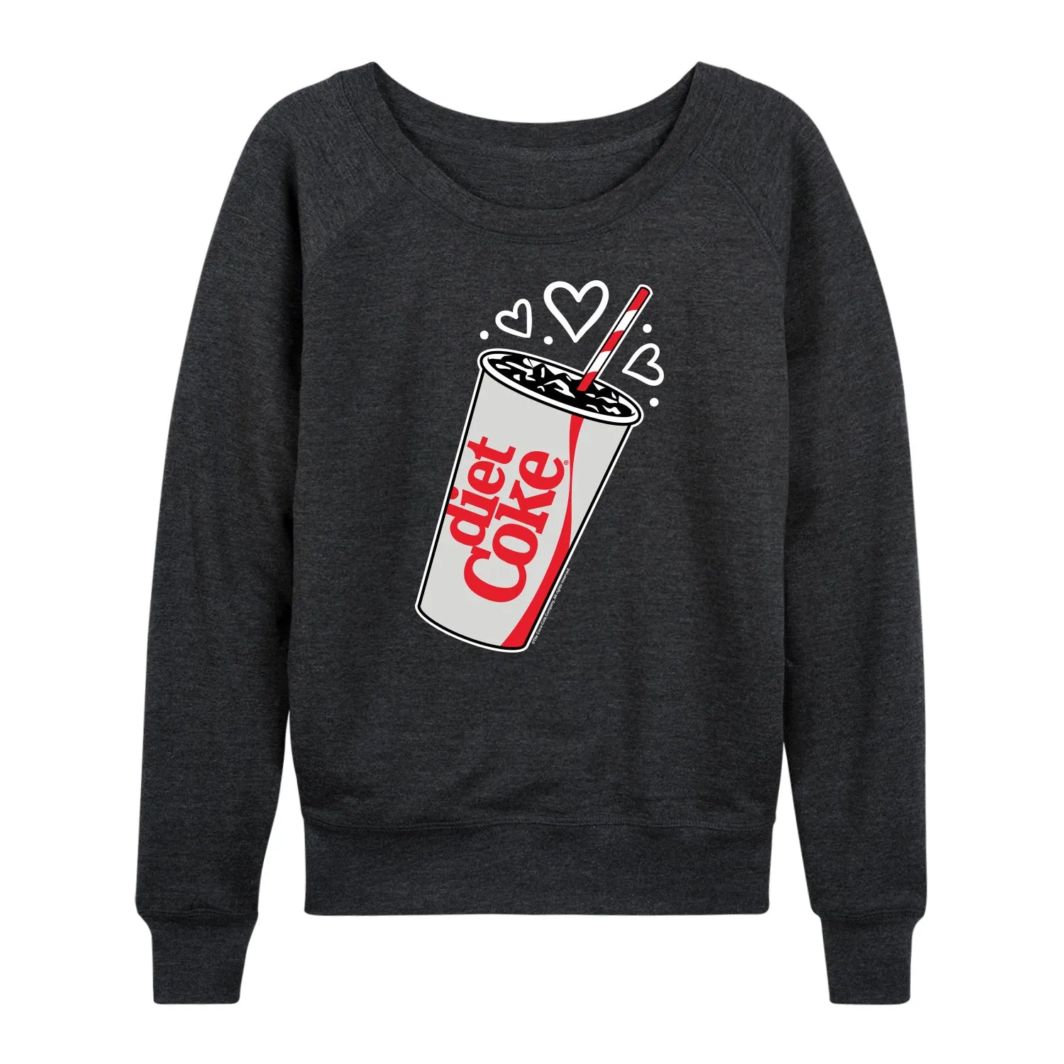 Diet Coke - Heart Bubbles - Women's French Terry Pullover Long Sleeve Shirt sold by Zulily